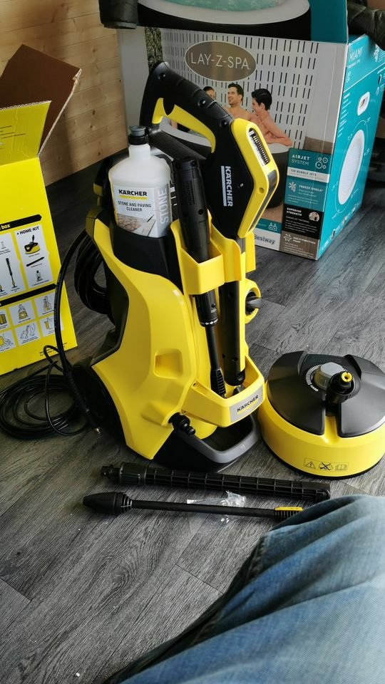 Domestic pressure washer M167-Kärcher K 4 Power Control with stand for indoor application