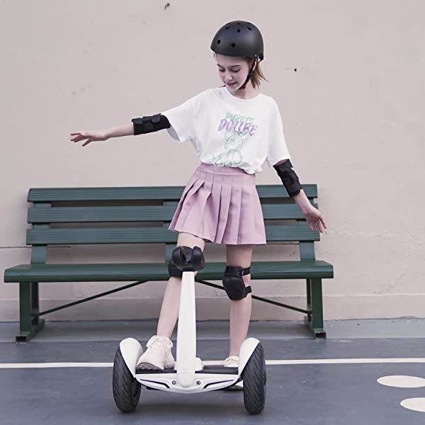 Hiboy J5 Self-Balancing Electric Scooter with Steering Bar, Smart Self-Balancing Hoverboards with APP Control, White and Black