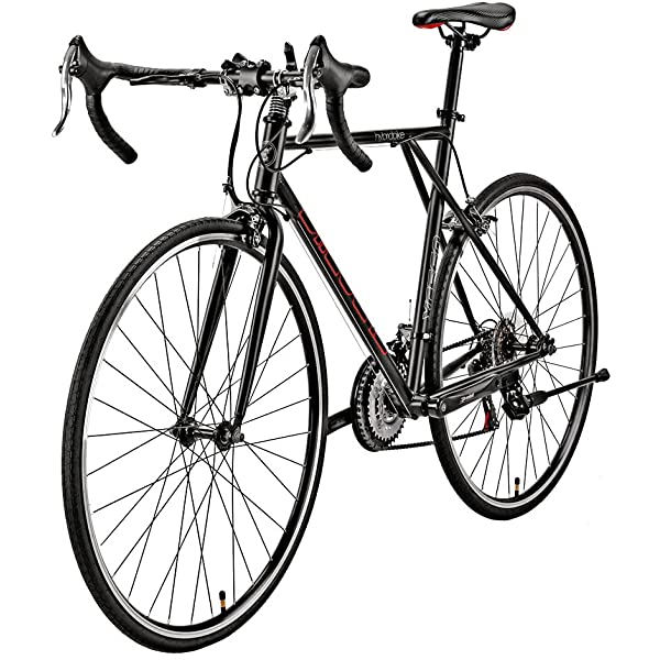 Eurobike 21 Speed Shifting System Road Bike 49/54/56 cm Frame 700C Wheel Adult Road Bicycle Black/white 30rim 54cm