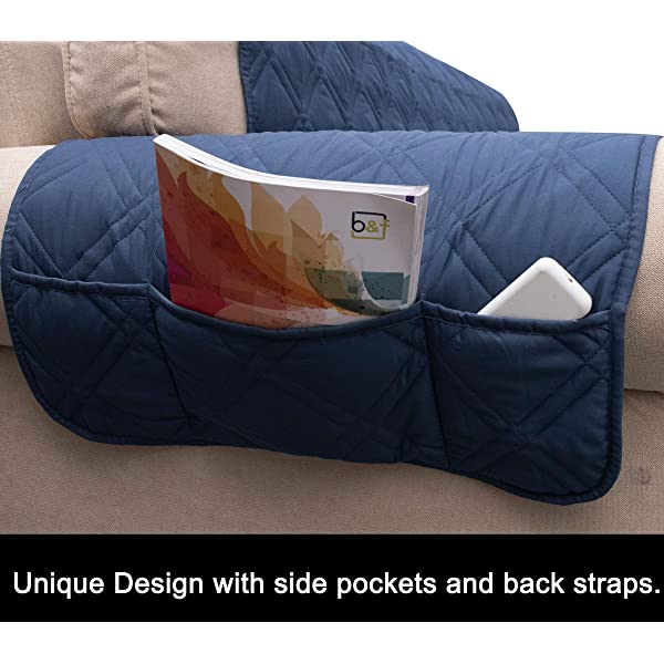 Ameritex Loveseat Cover Water-Resistant Quilted Furniture Protector with Back Nonslip Paws Slipcover for Dogs, Kids, Pets Loveseat Slipcover Stay in Place for Leather (46