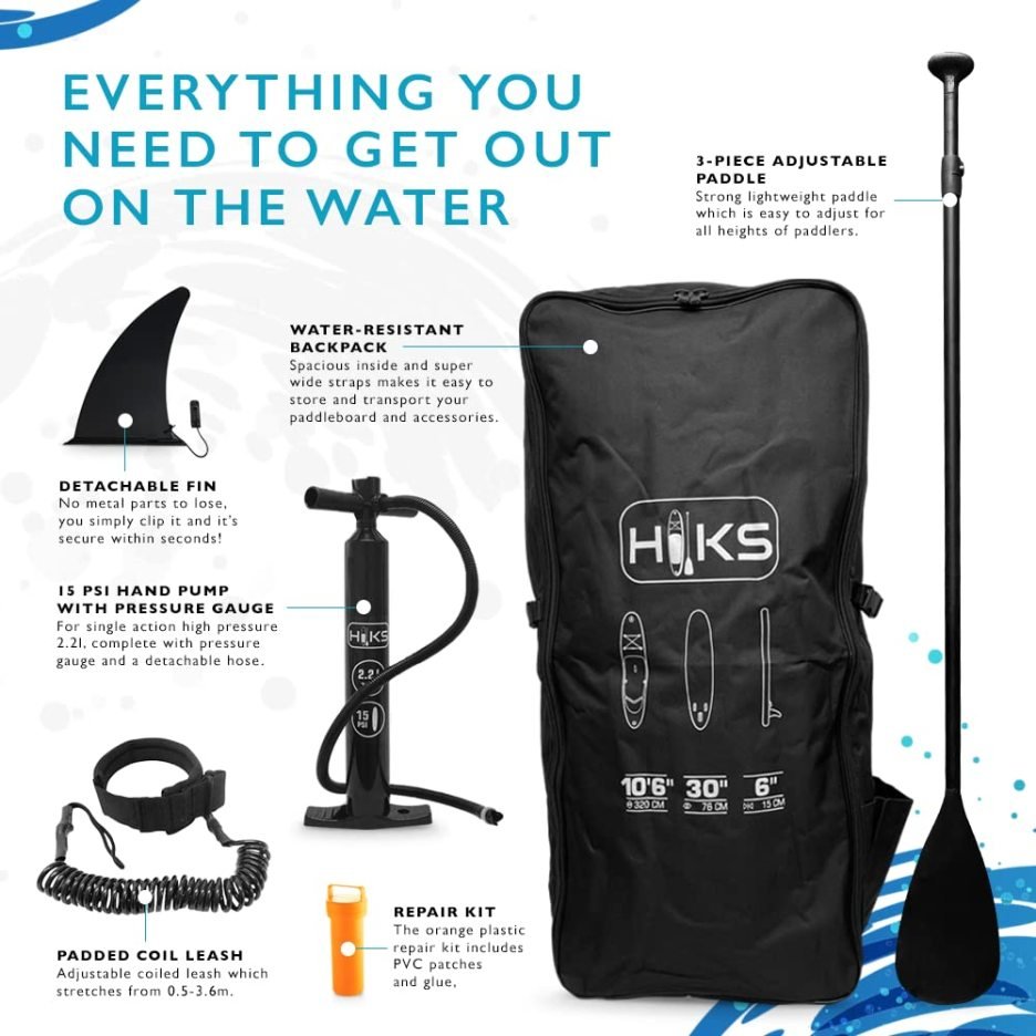 Sports&Outdoors】【BS】SUP Inflatable Stand Up Paddle Board Set Inc Paddle,
