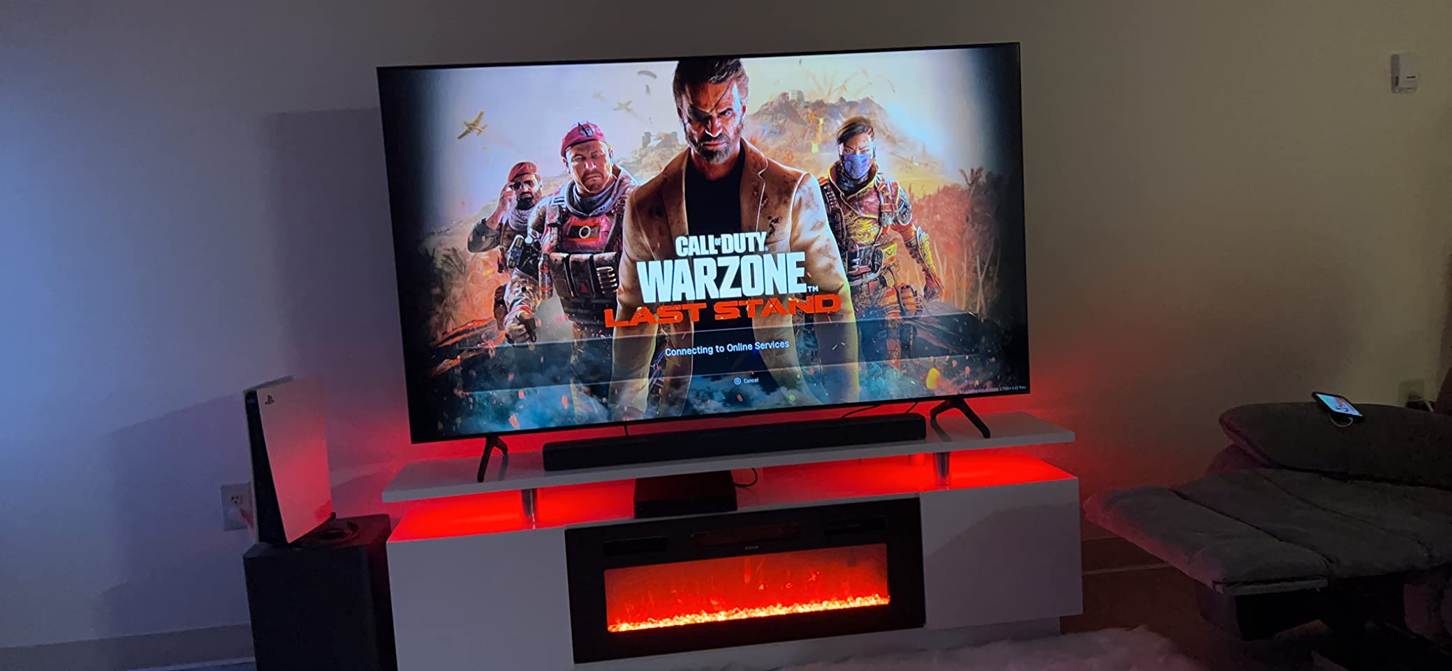 【Furniture】Fireplace TV Stand with 36