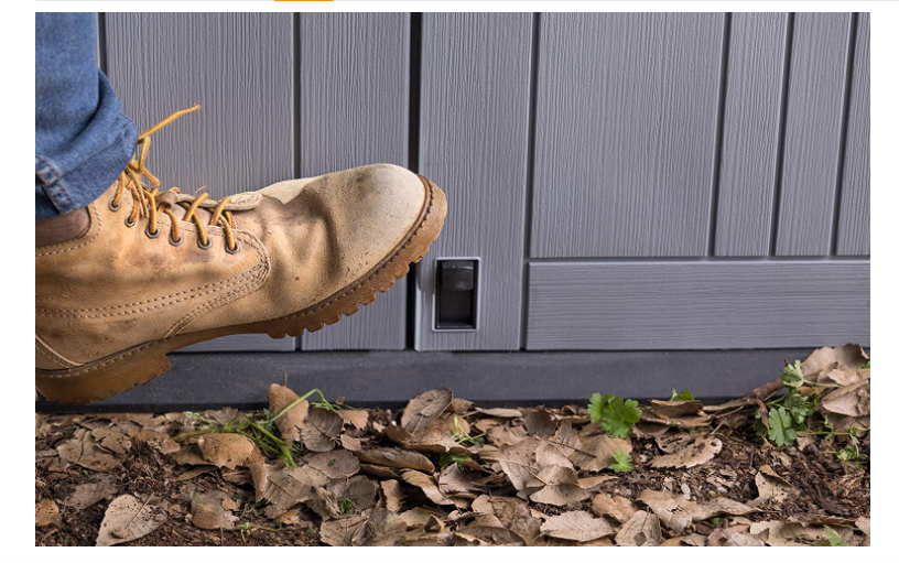 Outdoor Garden Storage Shed, 32 x 71.5 x 113.5 cm, Light Grey with Dark Grey Lid