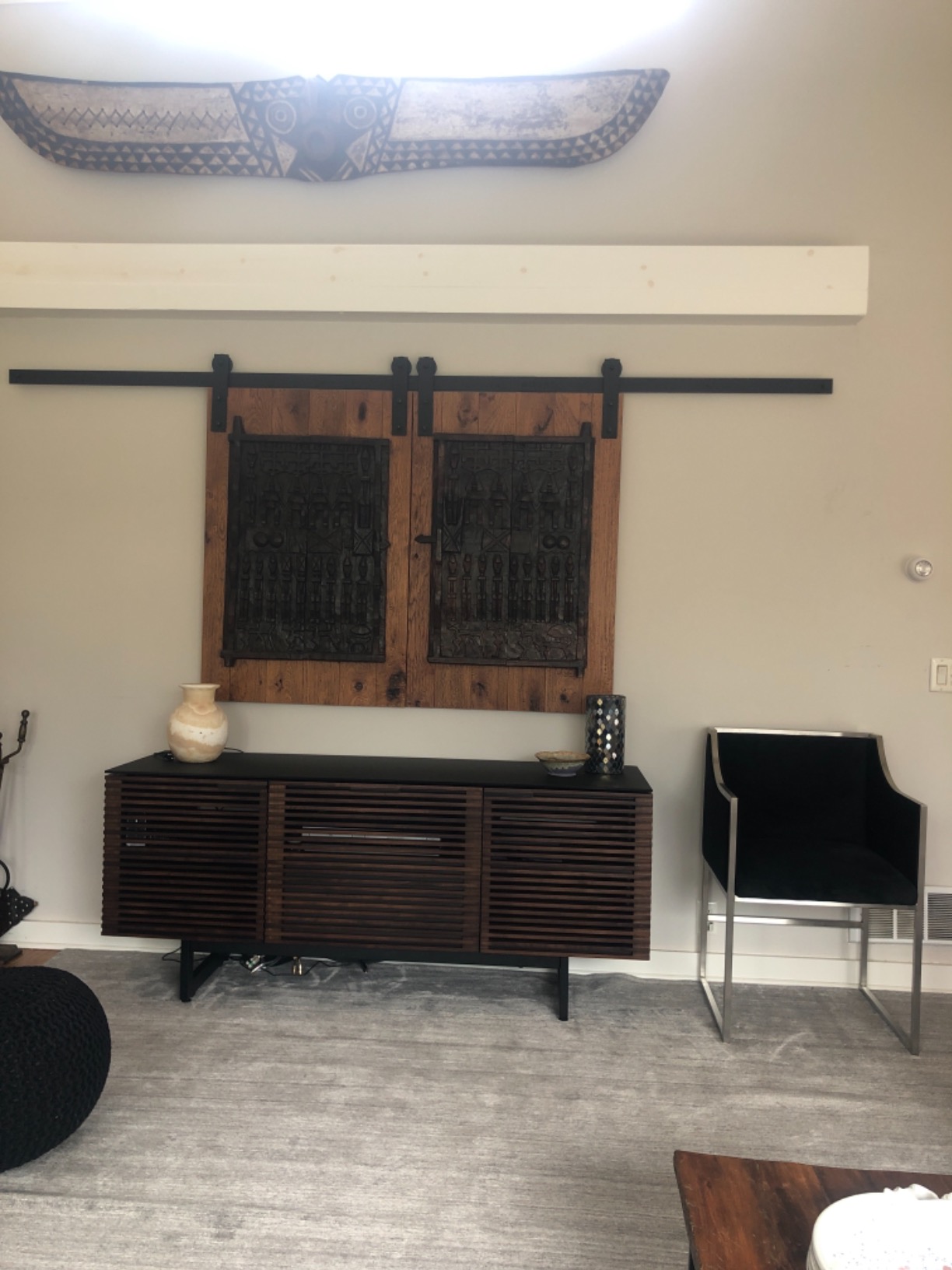 【Furniture】BDI Corridor 8177 Triple-Width Media Console with Drawer, Charcoal