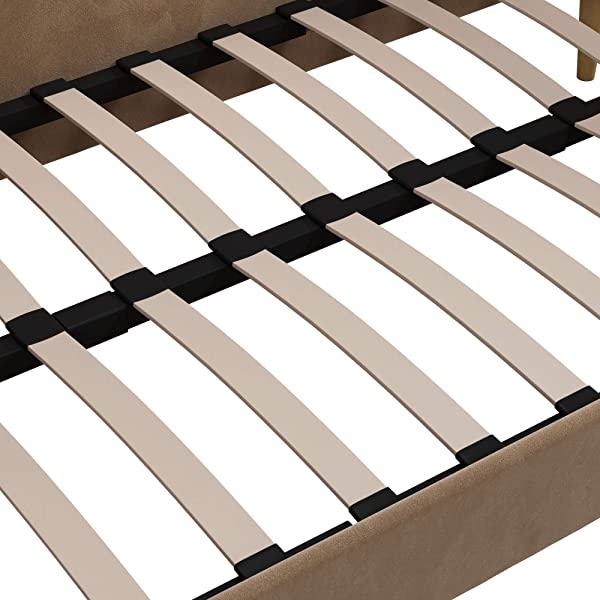 DHP Franklin Mid Century Upholstered Daybed, Sofa Bed, Twin Size Frame, Tan Linen Linen Twin Tan