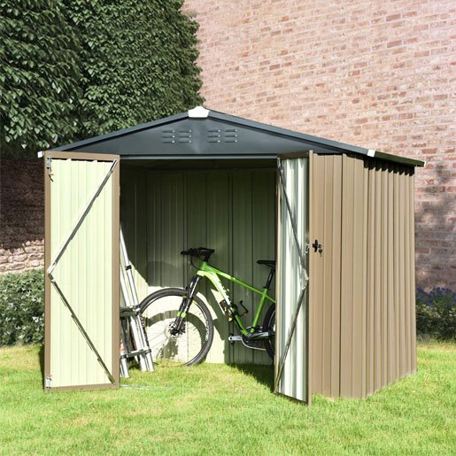 8′ x 6′ Outdoor Storage Sheds, Metal Utility Storage House for Backyard Patio Furniture Garden