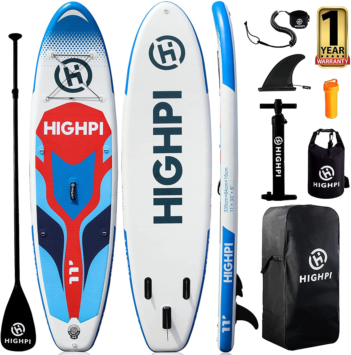 【Sports&Outdoors】【BS】Highpi Inflatable Stand Up Paddle Boards, 10’6”11′ Ultra-Light SUP for All Skill Levels