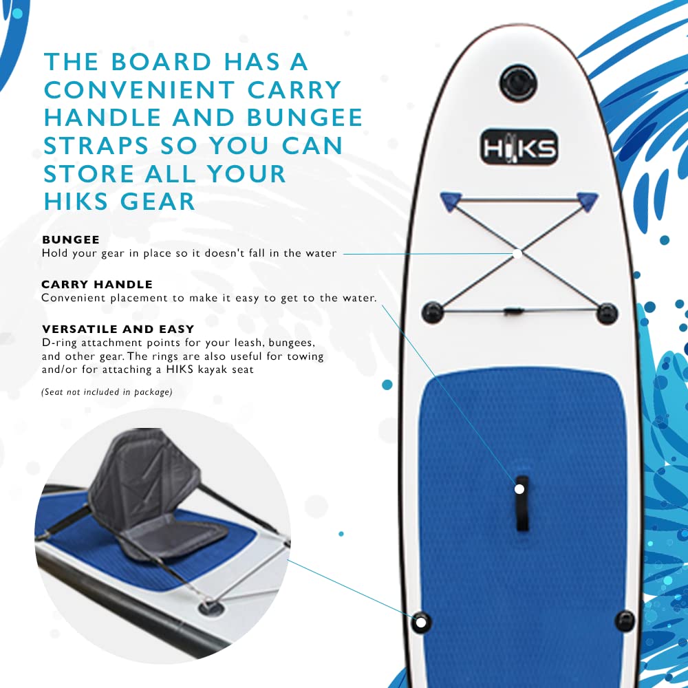 【Sports&Outdoors】【BS】SUP Inflatable Stand Up Paddle Board Set Inc Paddle, Pump, Backpack & Leash