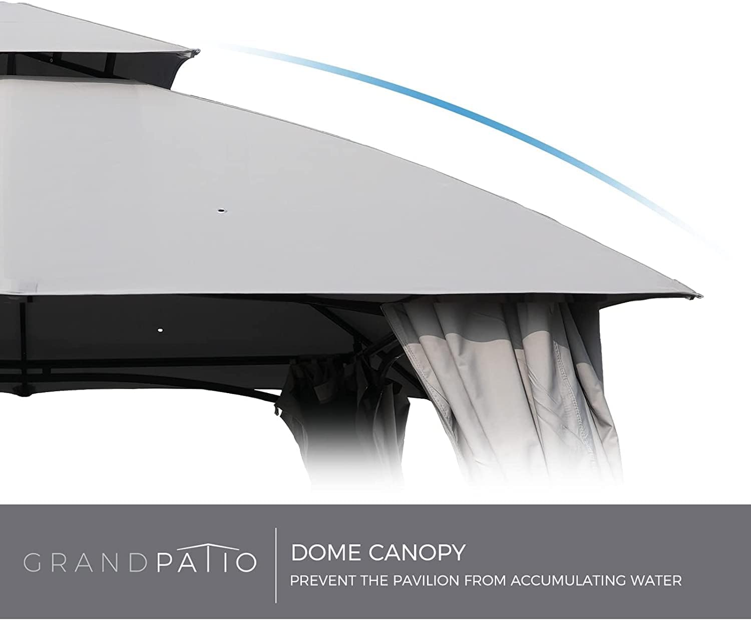 Grand patio Garden Gazebo 4×3M Event Shelter with Side Netting Sun Shade Heavy Duty Outdoor Canopy for BBQ Event Party - Gray