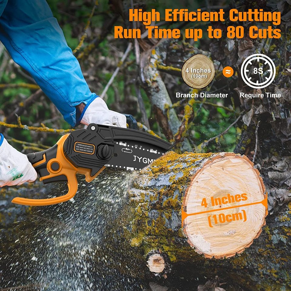 Mini 6 Pro Chainsaw , Cordless Chainsaw Brushless 2 Batteries, heavy duty. IB3