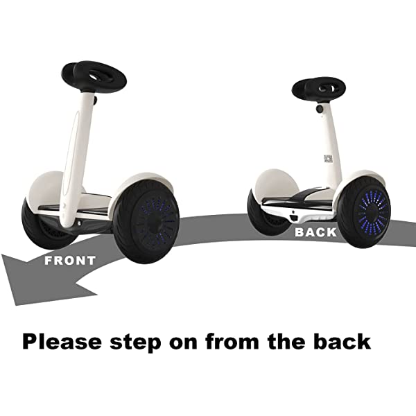Hiboy J5 Self-Balancing Electric Scooter with Steering Bar, Smart Self-Balancing Hoverboards with APP Control, White and Black