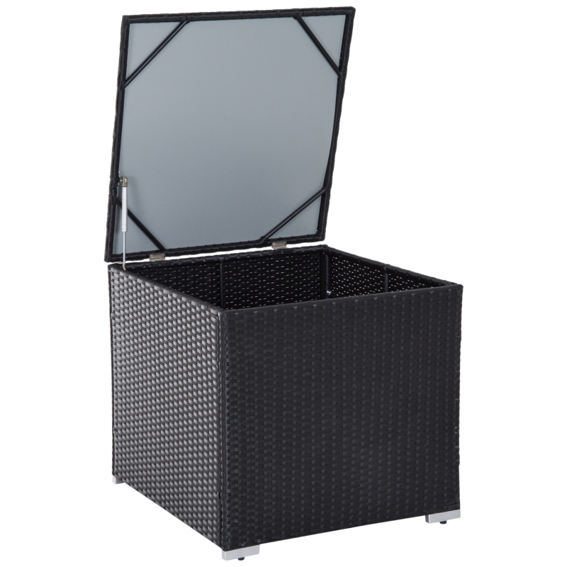 【Furniture】6pc Rattan Wicker Set Garden Sectional Furniture Storage w/Cushion