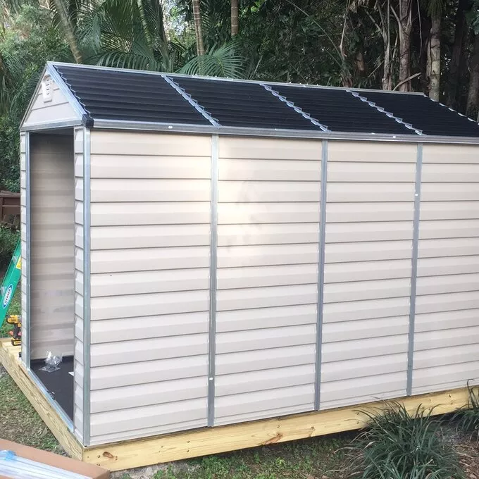 6 FT. W X 10 FT. D plastic storage shed