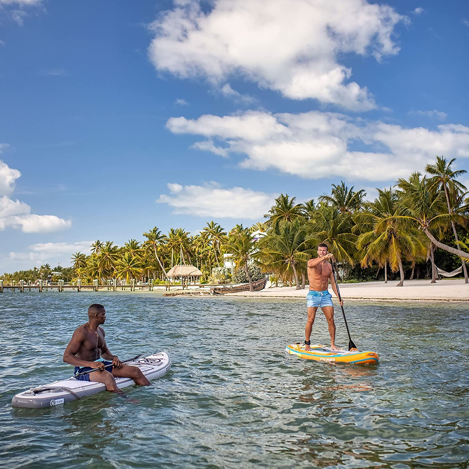 【Sports&Outdoors】【BS】Inflatable Stand Up Paddle Board with Premium SUP Accessories, Pump & Backpack